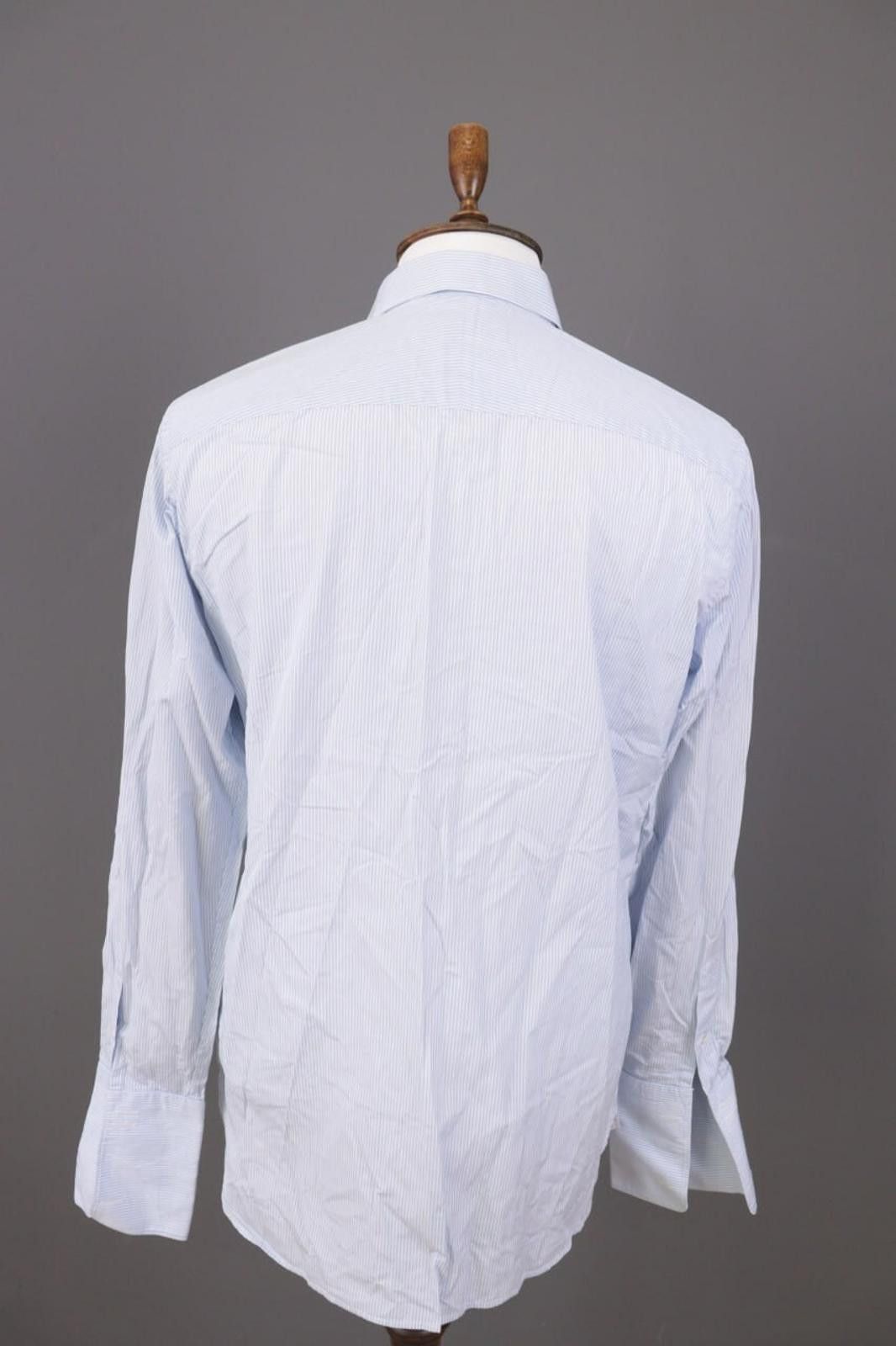 Gieves & Hawkes Gieves & Hawkes Blue Pinstripe Dress Shirt Size 41 / 16 Size US M / EU 48-50 / 2 - 11 Thumbnail