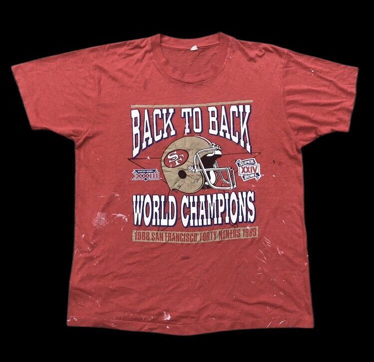 NFL 80s VINTAGE PAINTED 49ers SHIRT Size US XL / EU 56 / 4 - 1 Thumbnail