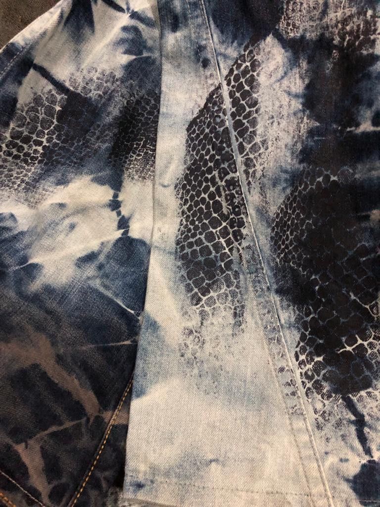 If Six Was Nine × Japanese Brand × Tornado Mart Tornado Mart Snake Print Flare Denim Pants Size US 32 / EU 48 - 4 Thumbnail