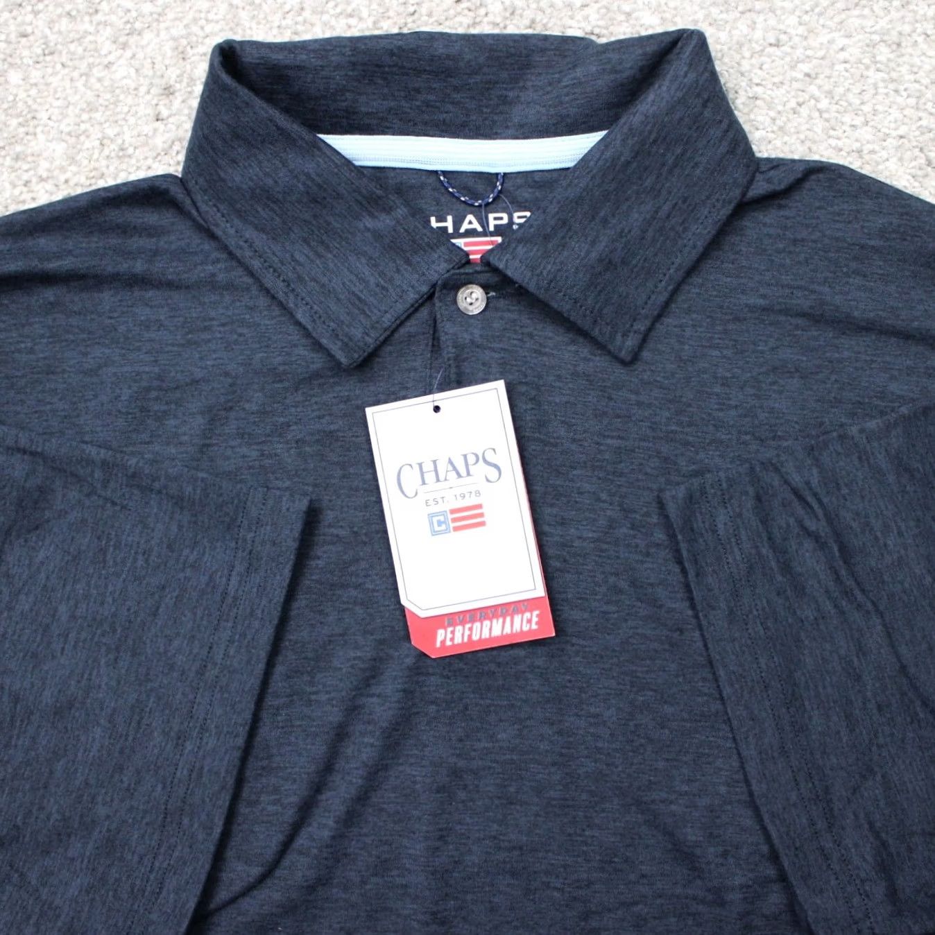 Chaps Chaps Polo Shirt Mens XL Blue Everyday Performance Short Sleeve Stretch Polo Shirt NWT Chaps Golf Fashion Shirt Blues Polo Size US XL / EU 56 / 4 - 2 Thumbnail