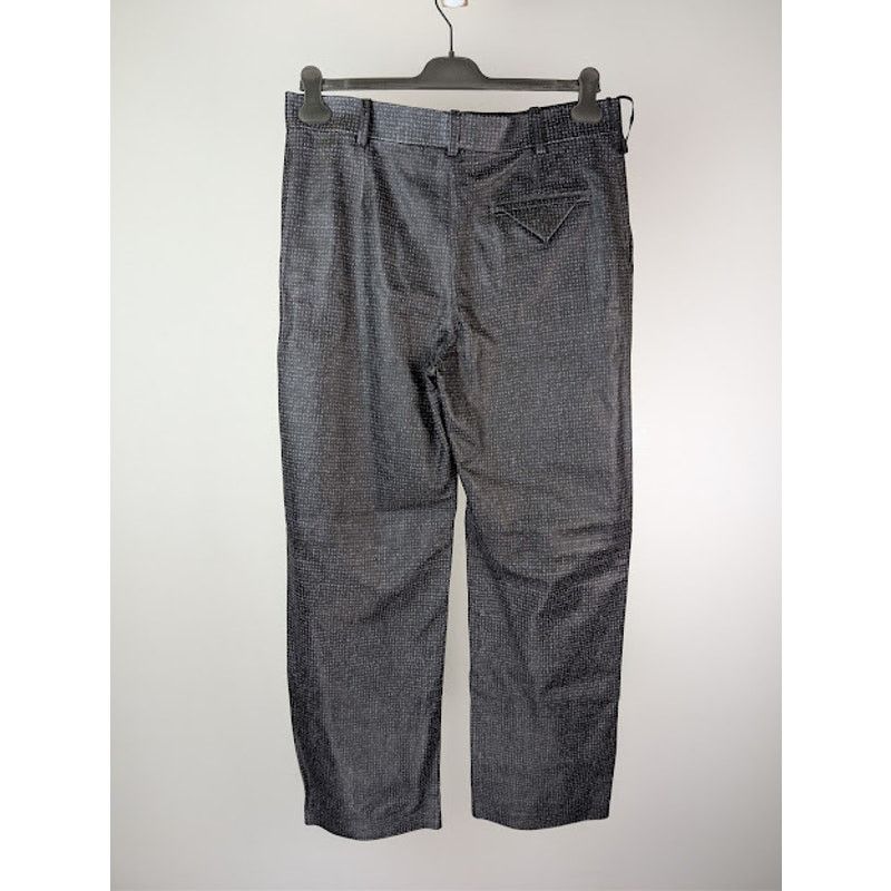 Bottega Veneta o1rshd1 Paddington Printed Leather Trousers Pant Black/ Grey Size US 34 / EU 50 - 10 Thumbnail