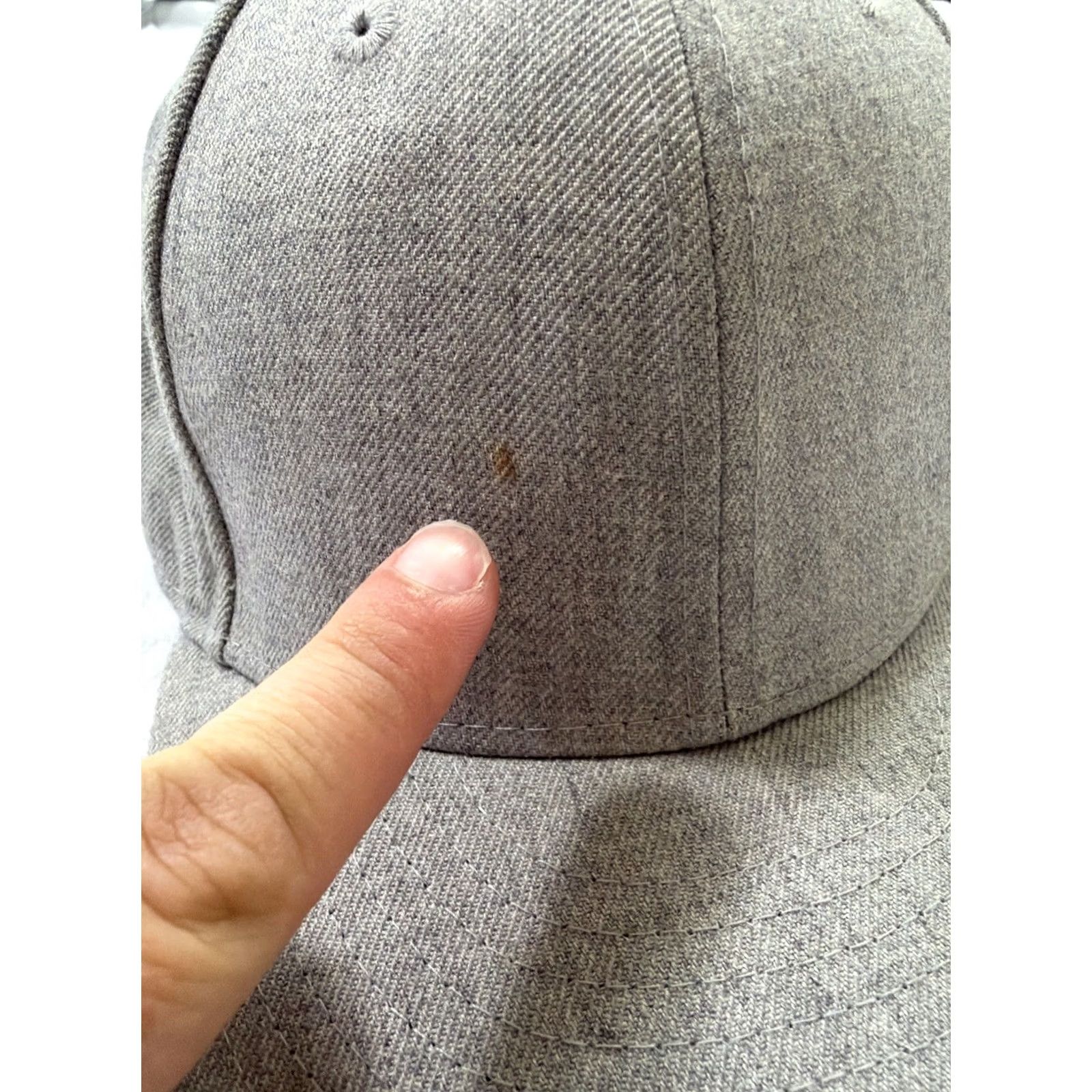 New Era VINTAGE New Era 59fifty Fitted Blank Baseball Hat Gray 7 1/8 Mens Wool Cap Size ONE SIZE - 4 Thumbnail