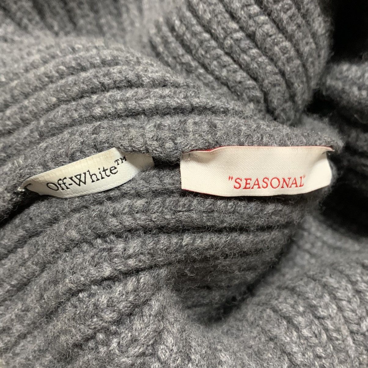 Off-White Off White Beanie Off White Logo Grey Beanie Hat Virgil Abloh Size ONE SIZE - 4 Thumbnail
