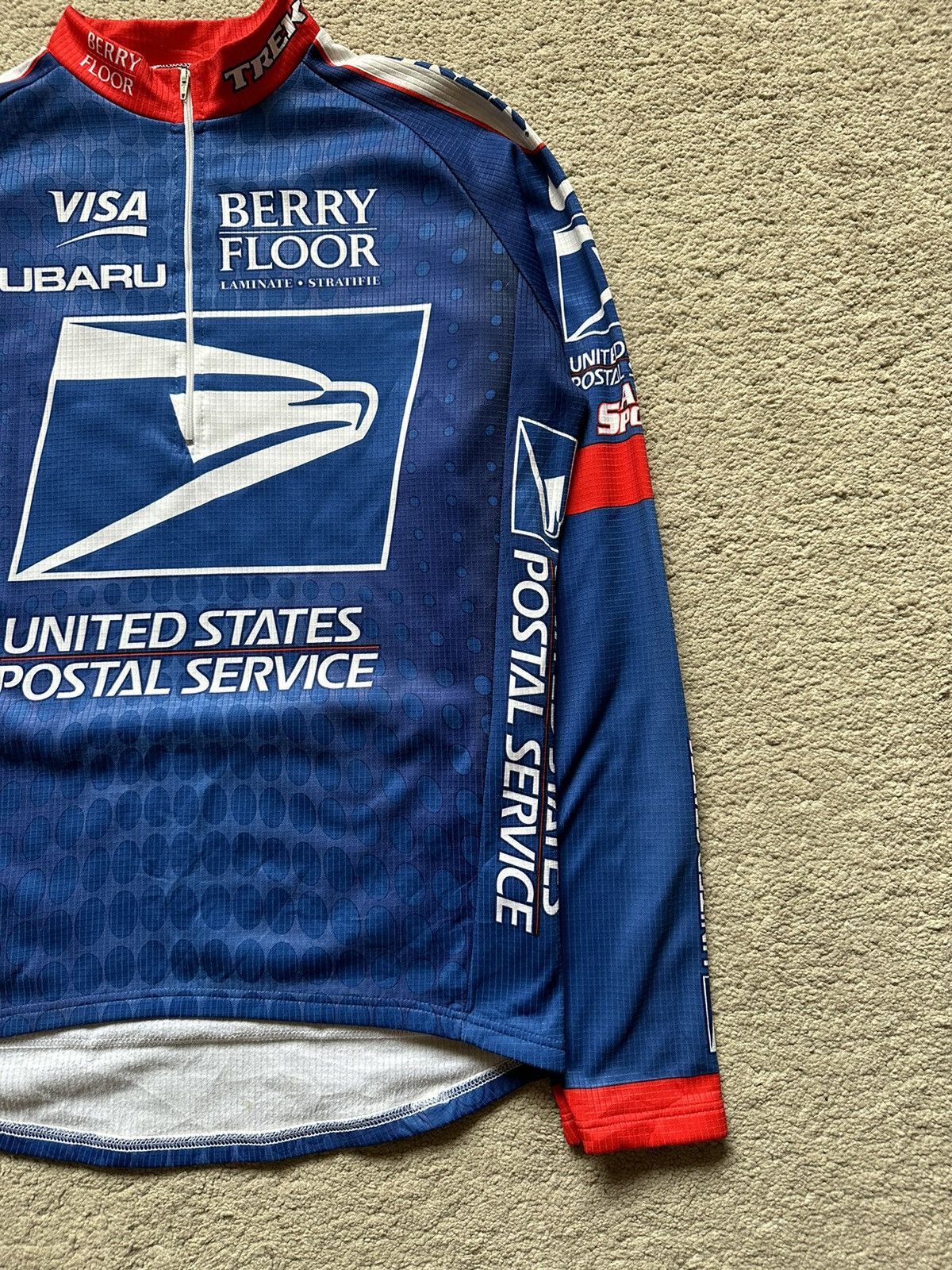 Nike Nike USPS, US Postal Cycling Team Thermal Half Zipper Jersey Size US M / EU 48-50 / 2 - 4 Thumbnail