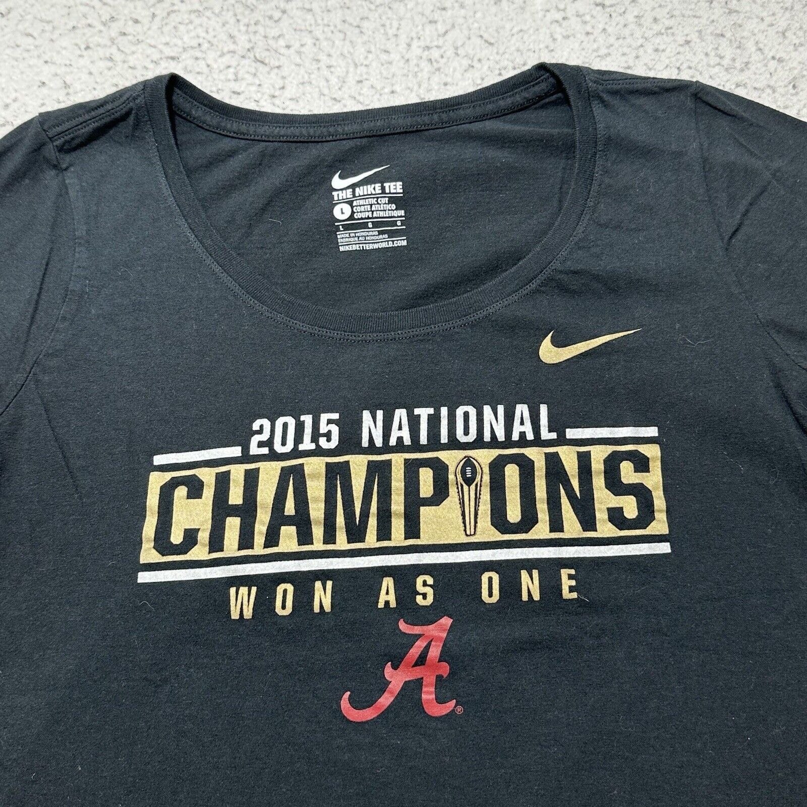 Nike Nike Alabama Crimson Tide Large 2015 Champs T Shirt Size L / US 10 / IT 46 - 2 Thumbnail