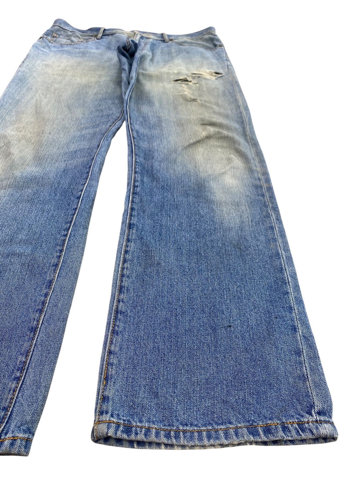 Japanese Brand Japanese Brand Faded Wash Distressed Style Loose Jeans Size US 35 - 6 Thumbnail