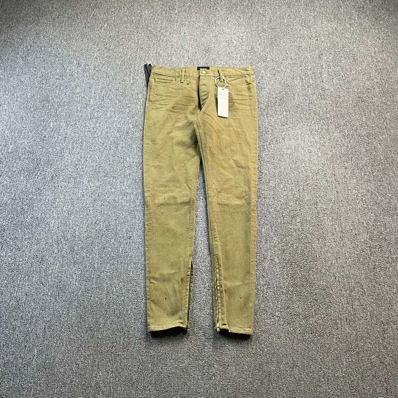 Fear of God Fear of God olive green jeans Size US 33 - 1 Thumbnail