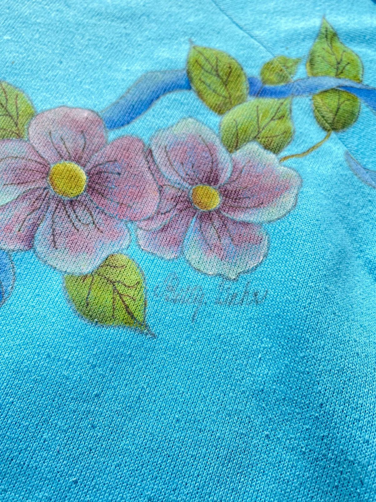 Handmade × Vintage VINTAGE Flower Crewneck Size L / US 10 / IT 46 - 6 Thumbnail