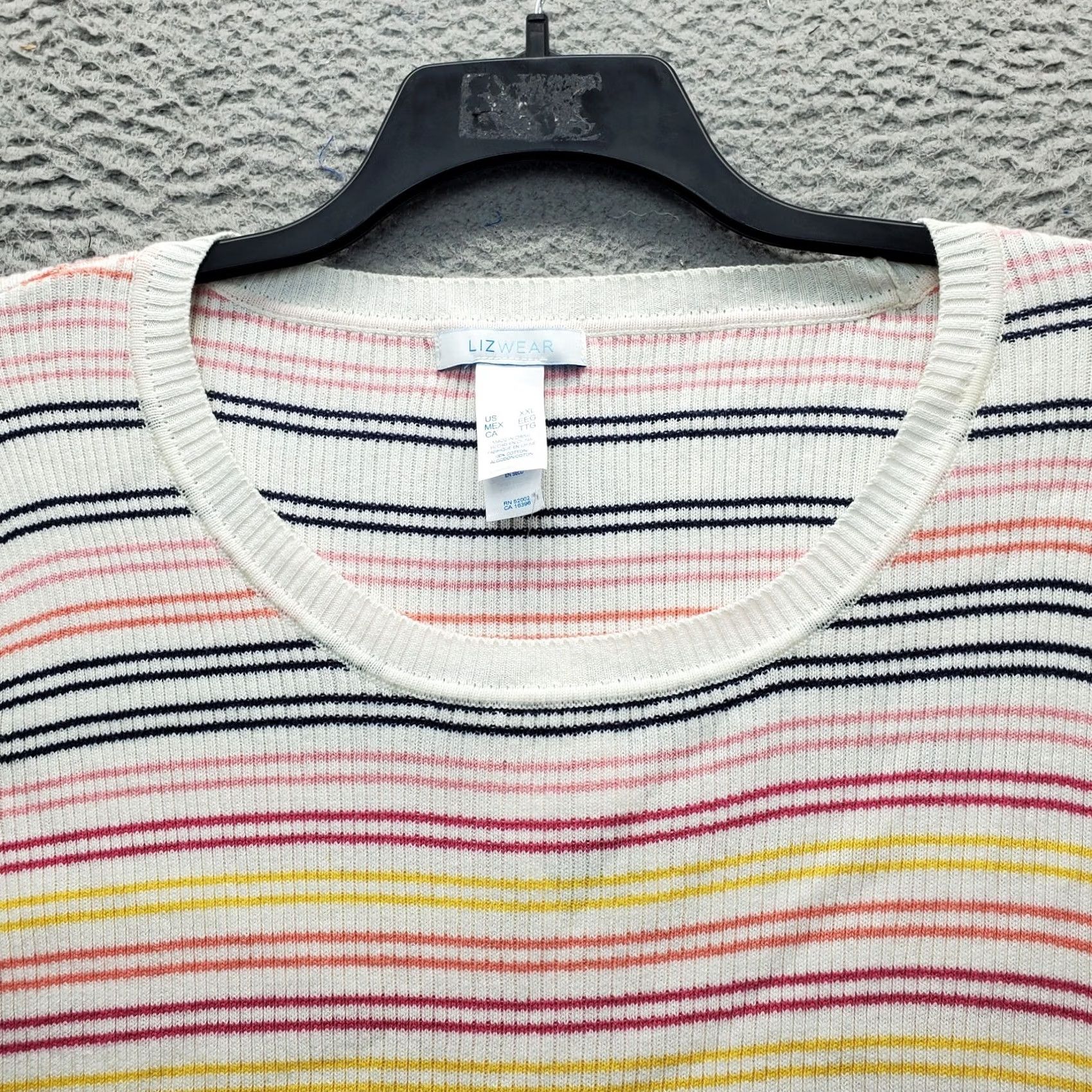 Vintage Liz Wear Sweater Womens XXL Multi Ribbed Knit Long Sleeve Pullover Size XXL / US 16-18 / IT 52-54 - 5 Thumbnail