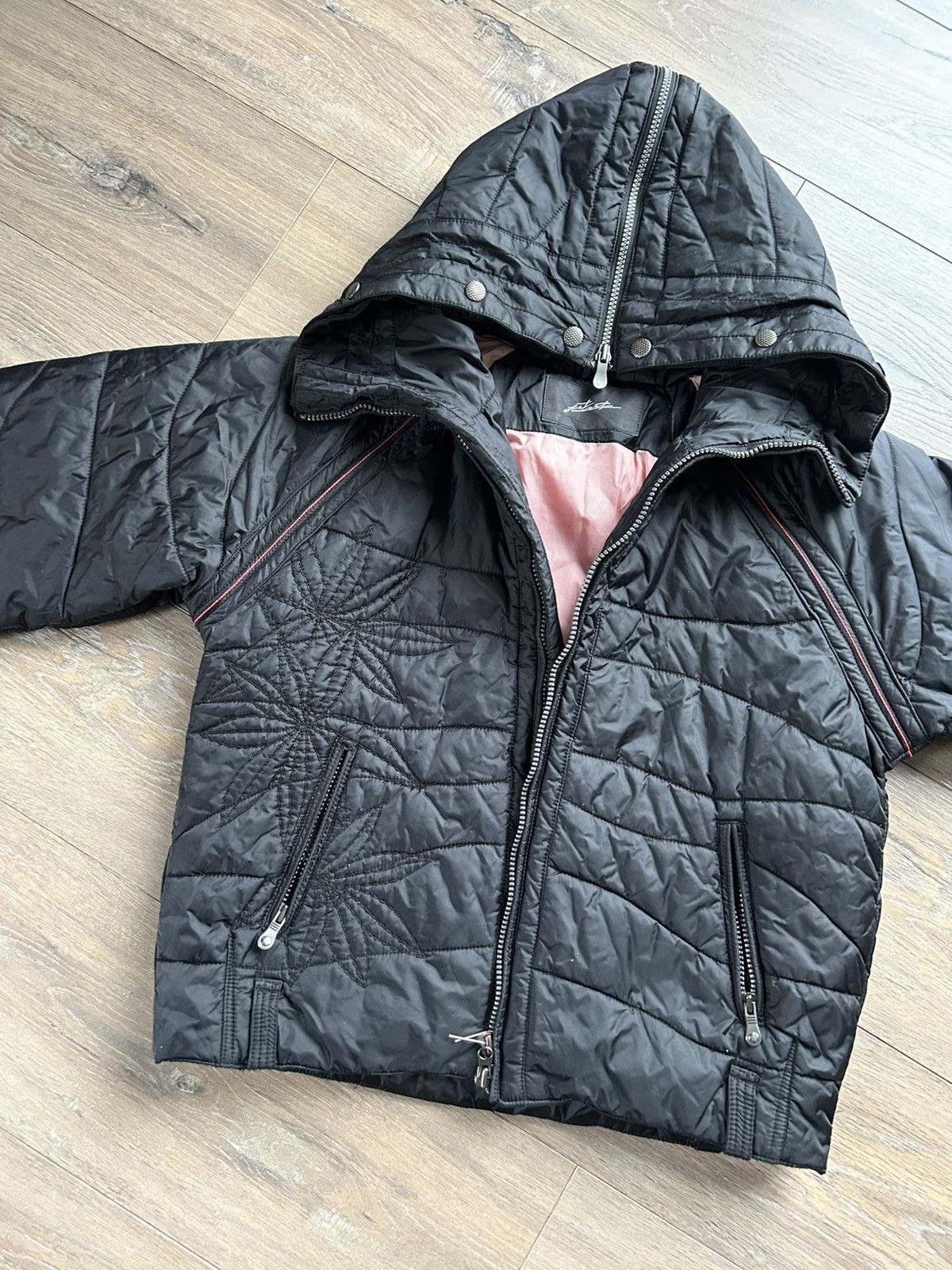 JET SET Jet set black ski city jacket floral S Size S / US 4 / IT 40 - 2 Thumbnail