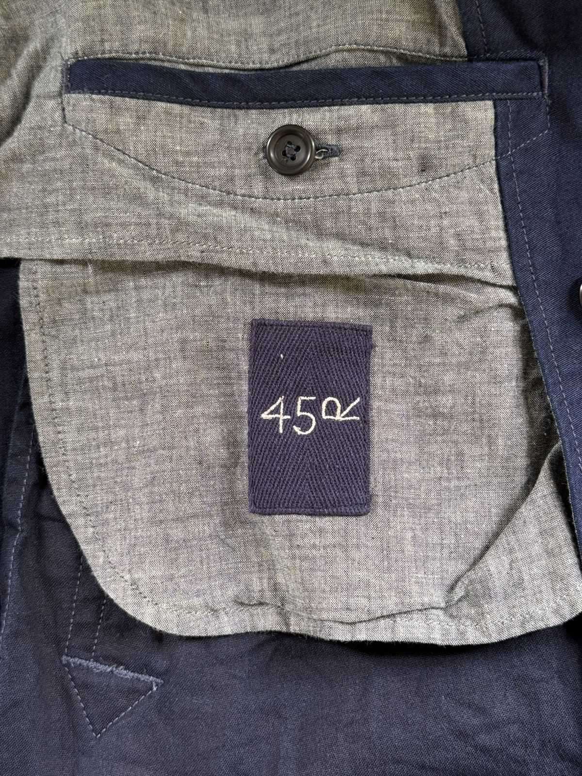 45rpm Indigo Dyed Double Breasted Coat Size US L / EU 52-54 / 3 - 11 Thumbnail