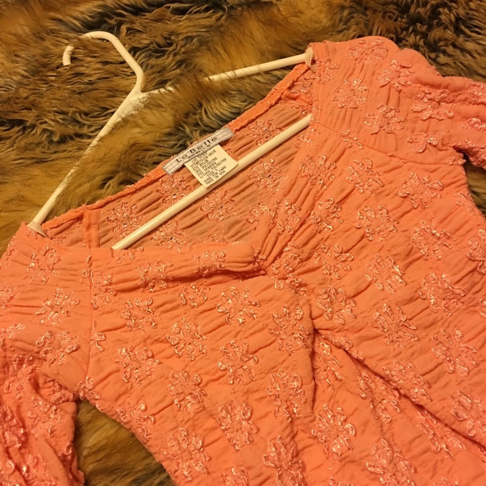 Other La Belle light pink stretch embroidered top NWT S Size S / US 4 / IT 40 - 6 Thumbnail