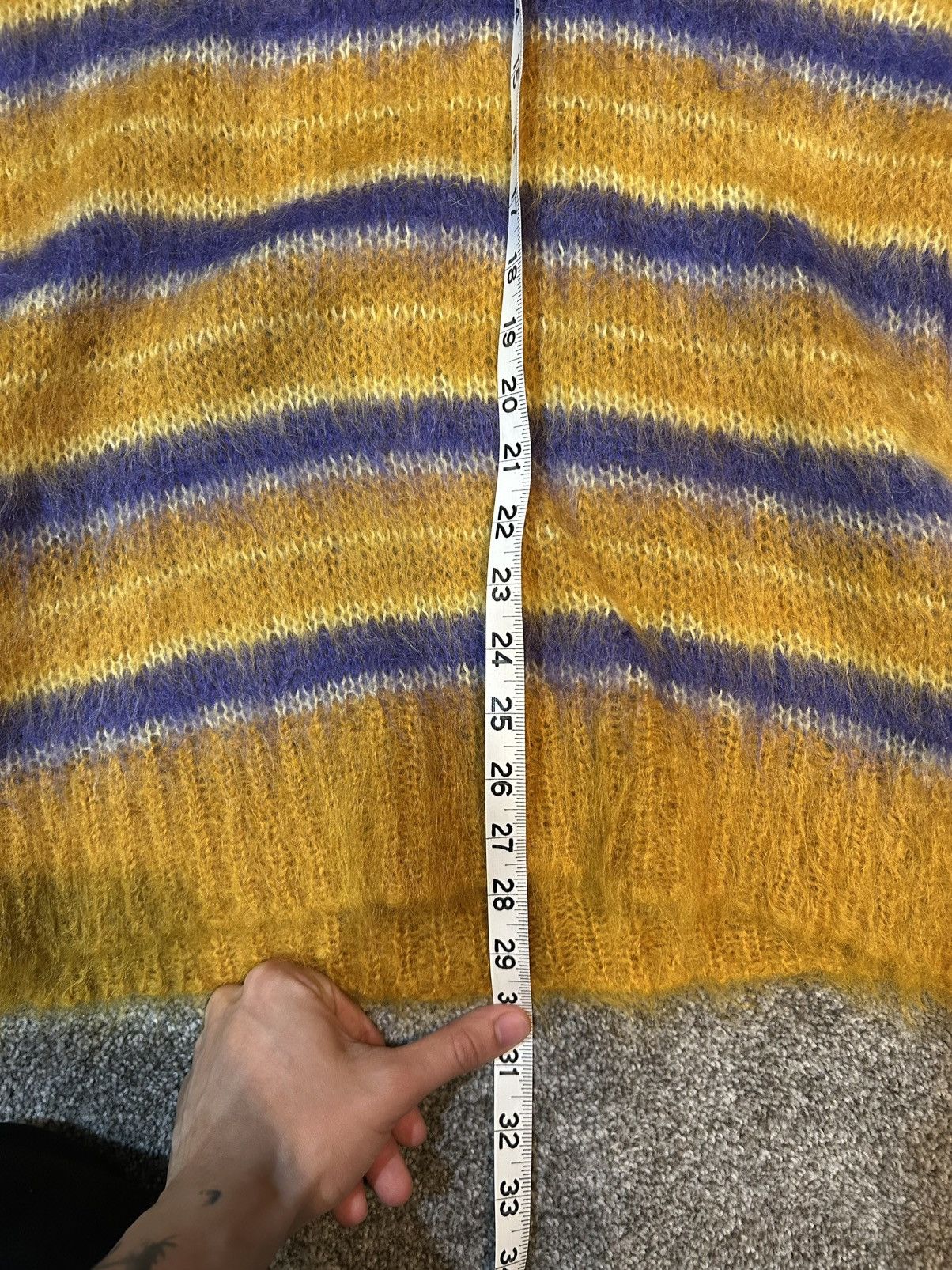 Marni Marni mohair fuzzy wuzzy sweater blue and yellow Size US L / EU 52-54 / 3 - 6 Thumbnail