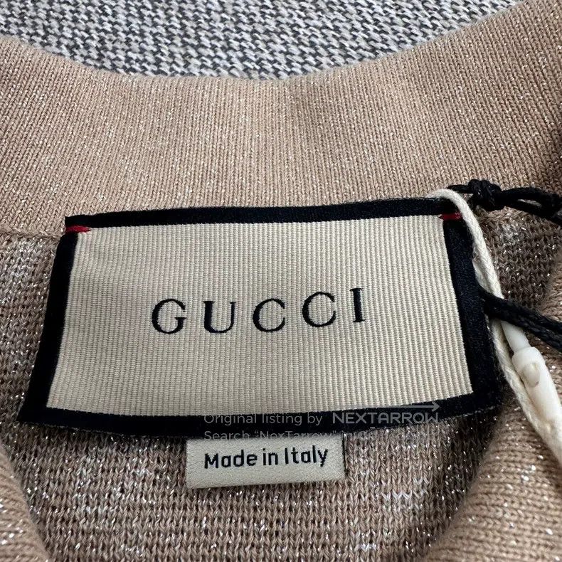 Gucci Gucci Logo jacquard full-print knitted short-sleeved polo Size M / US 6-8 / IT 42-44 - 3 Thumbnail