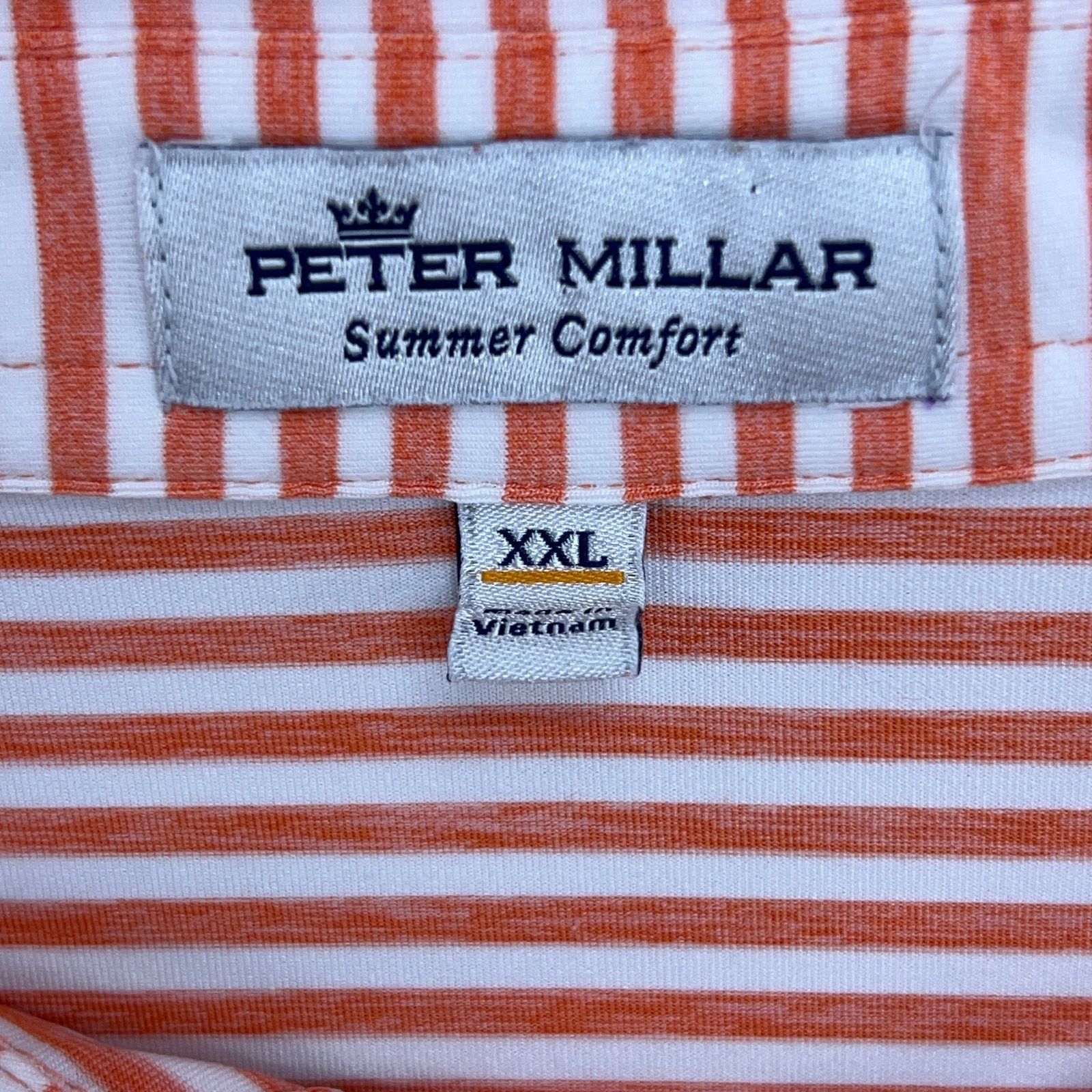 Peter Millar Peter Millar Size XXL Polo Shirt Striped Orange Hualalai Size US XXL / EU 58 / 5 - 15 Thumbnail