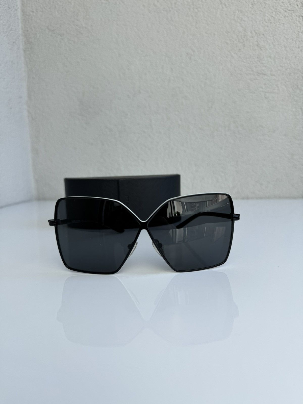 Prada Prada Sunglasses SPR Black Shield Gradient Designer Size ONE SIZE - 2 Thumbnail