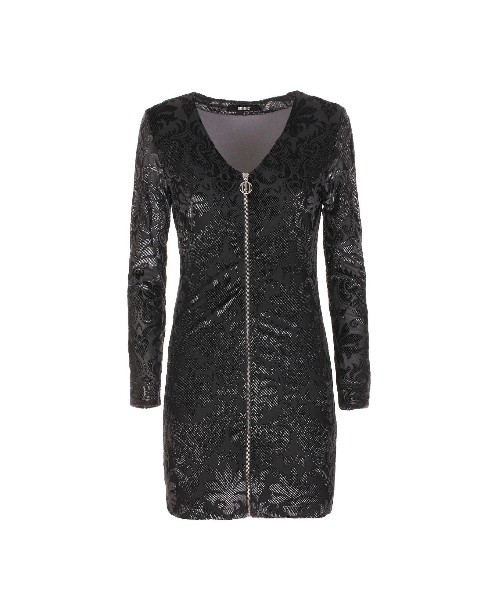 image of Imperfects Long Sleeve Polyester Dress in Black, Women's (Size Medium)