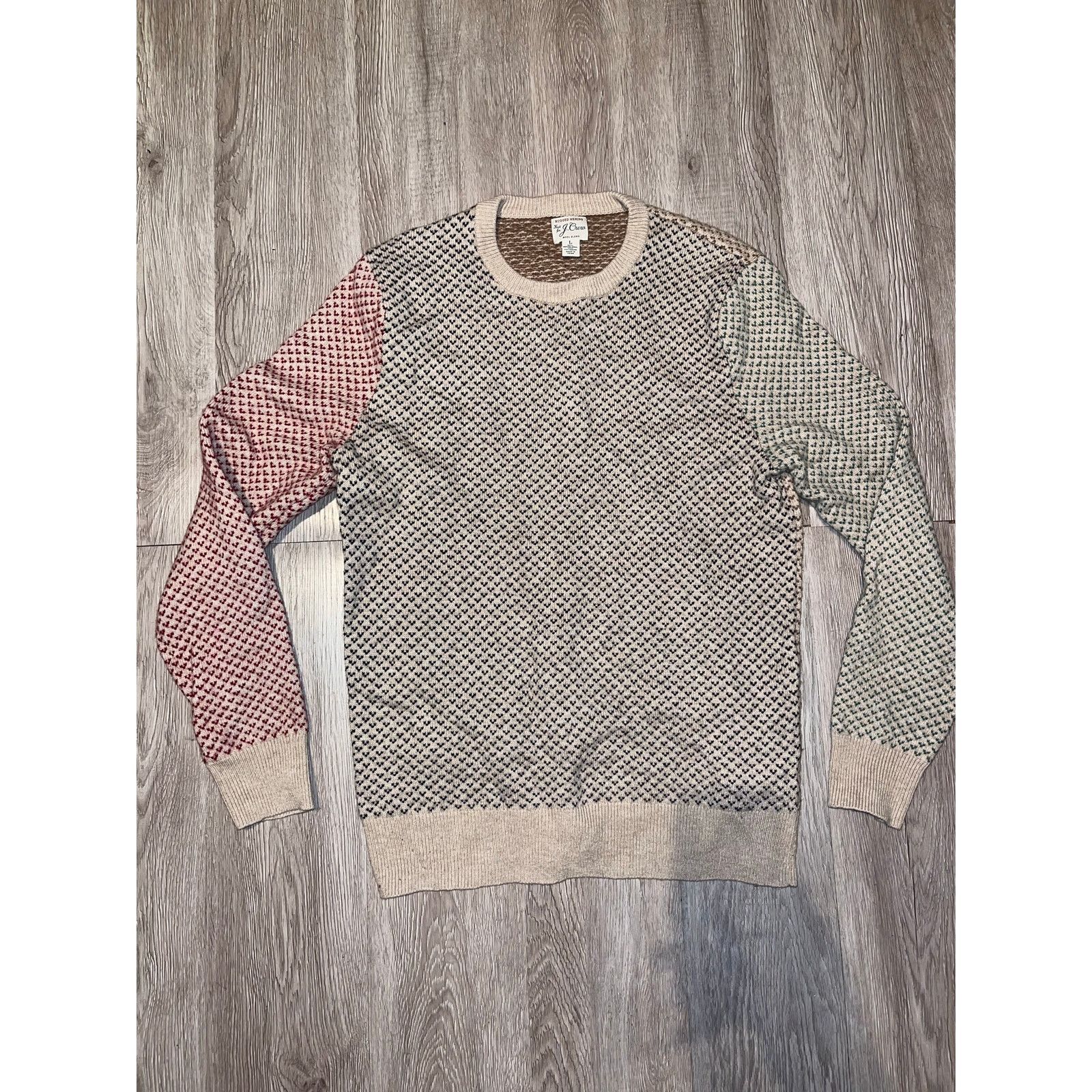 J.Crew J Crew- Rugged merino wool-blend bird's-eye sweater/ L Size L / US 10 / IT 46 - 2 Thumbnail