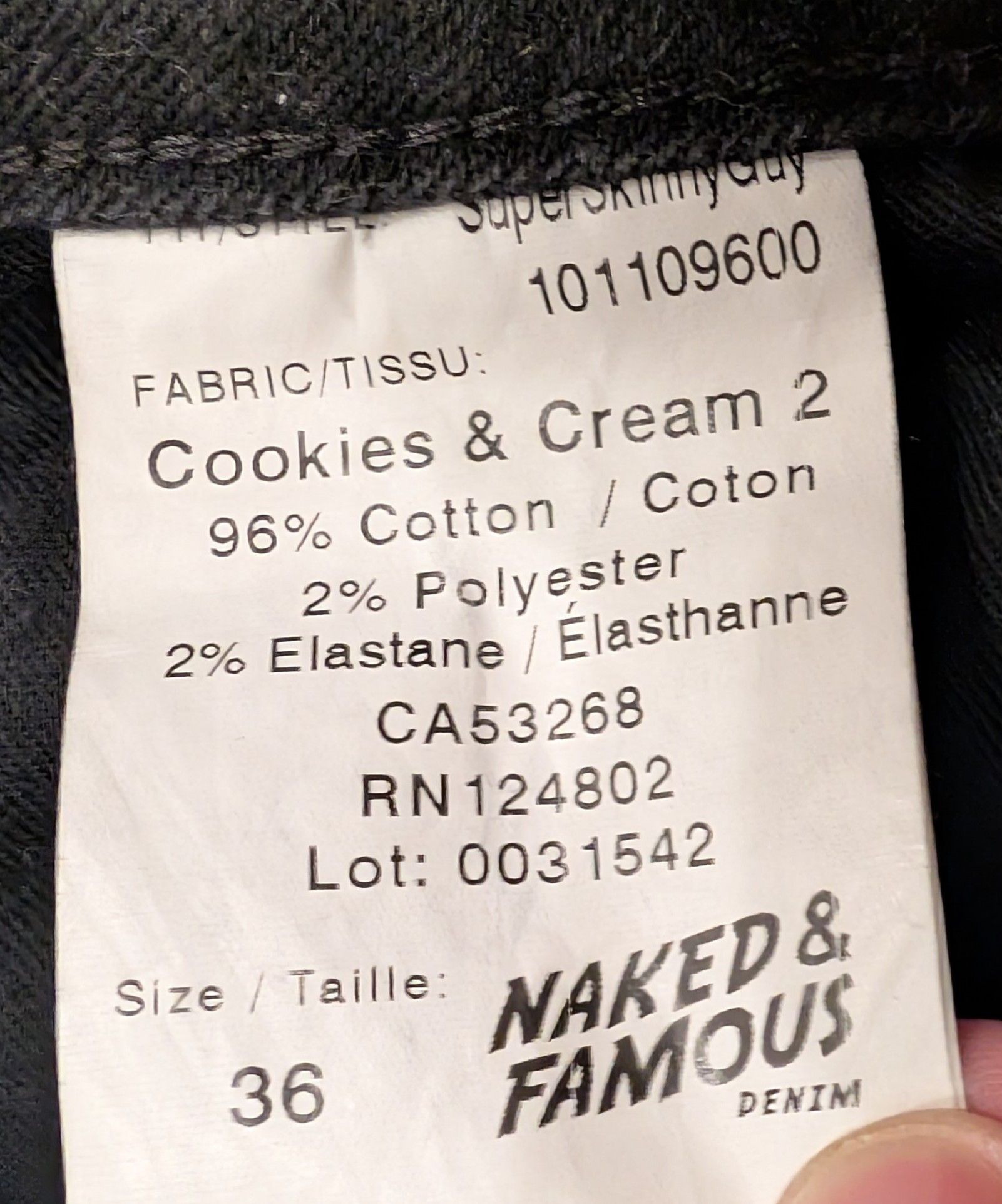 Naked & Famous Naked & Famous Cookies & Cream 2 Jeans Super Skinny Guy Size US 36 / EU 52 - 4 Thumbnail