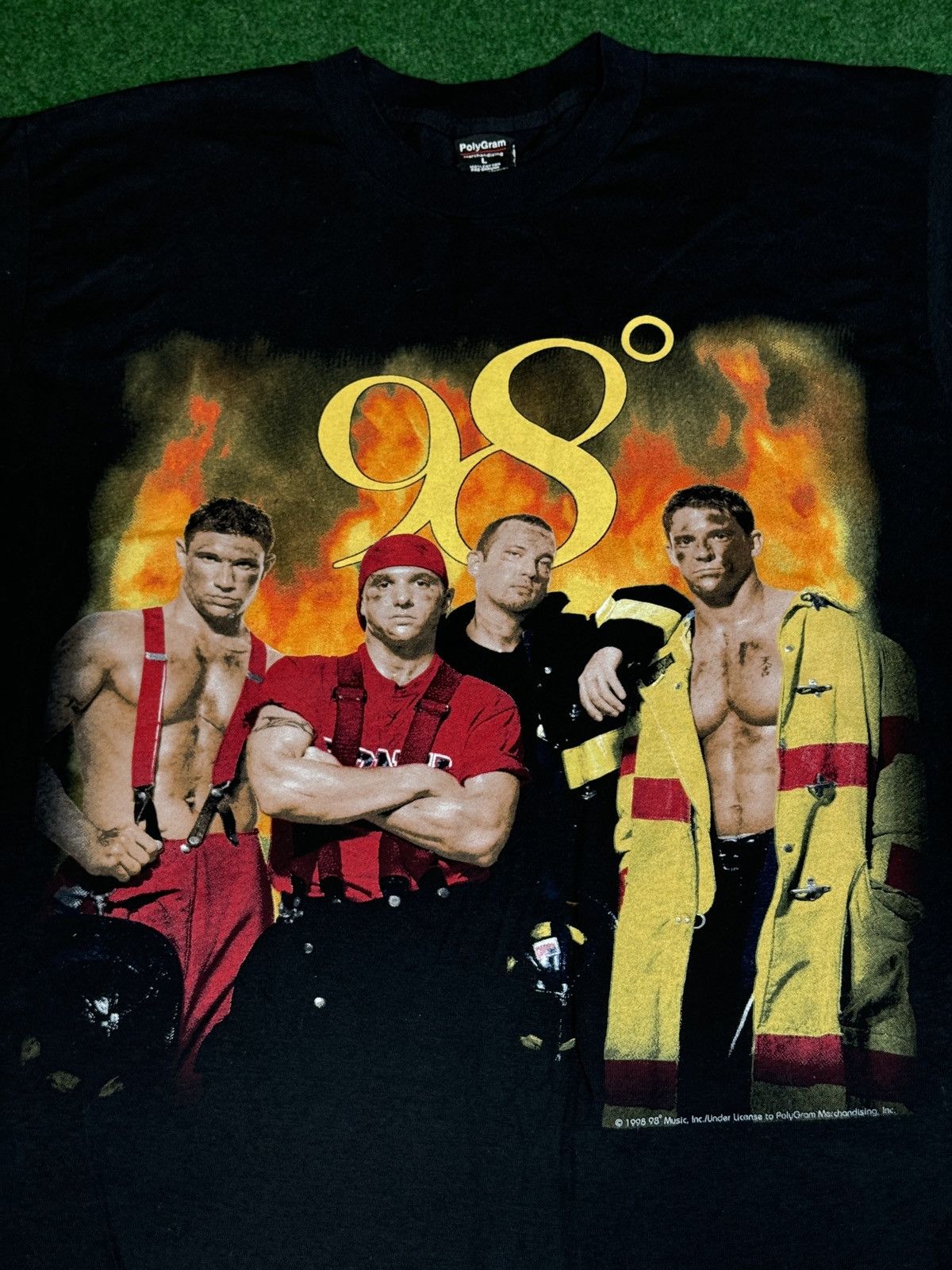 Band Tees × Vintage Vtg 90s INSANE 98 Degrees 1998 Heat It Up Boy Band T Shirt Size US L / EU 52-54 / 3 - 2 Thumbnail