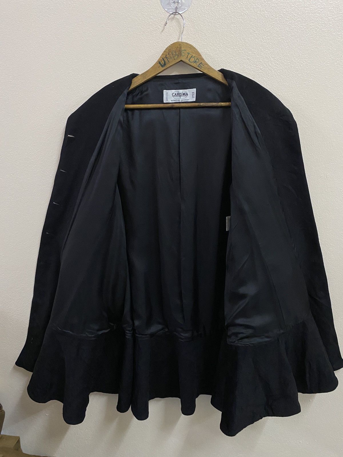 Valentino Vtg Valentino Garavani Lana Wool Coat Giaccone Jacket Black Size M / US 6-8 / IT 42-44 - 3 Thumbnail