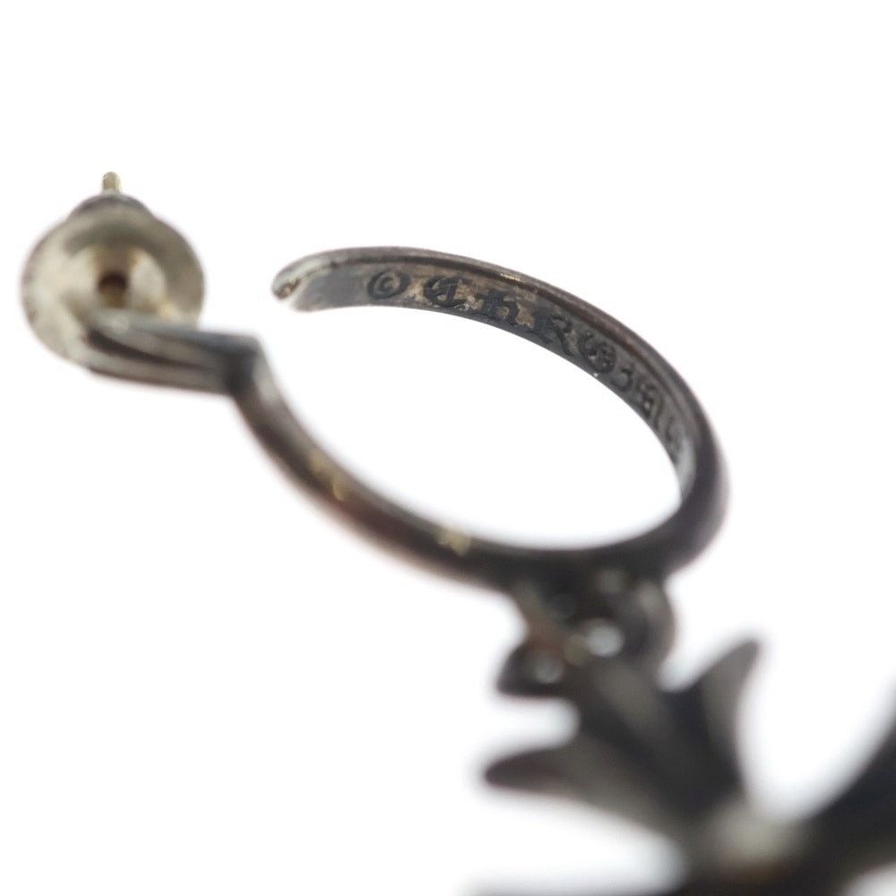 Chrome Hearts Chrome Hearts Tiny CH Cross Hoop Earring Silver Size ONE SIZE - 6 Thumbnail