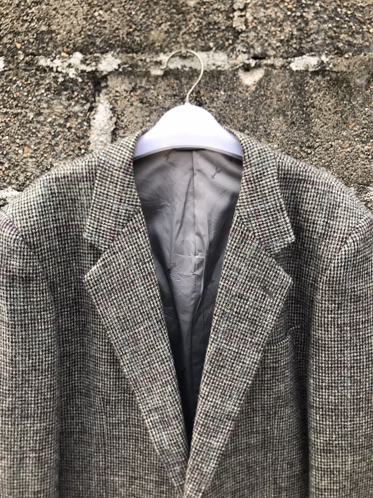 Harris Tweed ⚡️Vintage Ginza Harris Tweed Wool Button Coat Size 52R - 5 Thumbnail