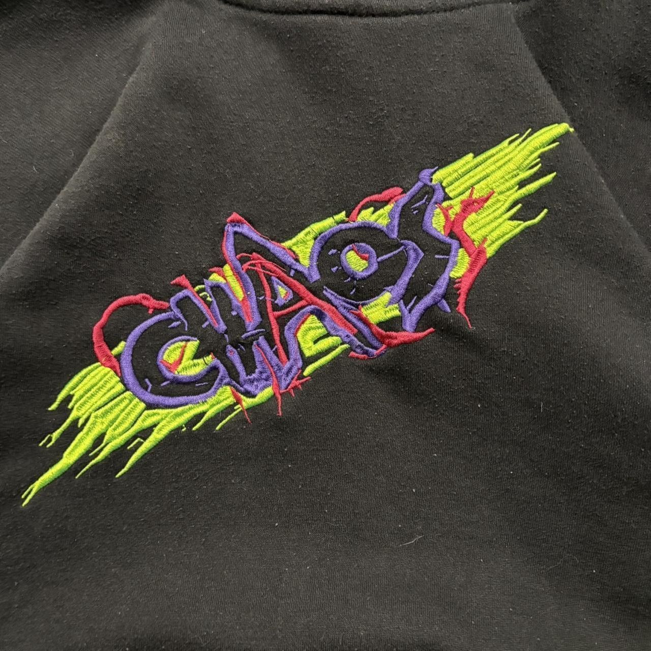 Vintage Crazy Vintage Y2K/2000s Goth Skater Style Chaos Hoodie! Size US S / EU 44-46 / 1 - 2 Thumbnail