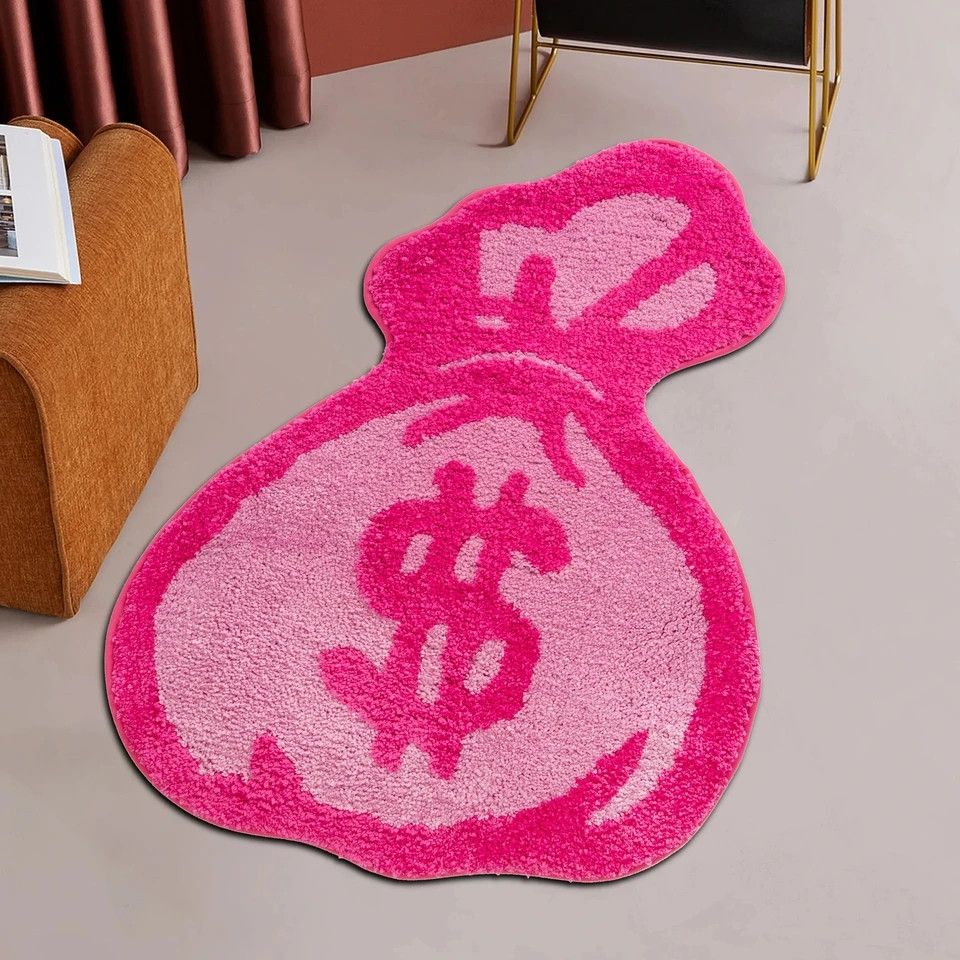 Other Pink Purse Tufted Rug Cartoon Flocking Carpet Size ONE SIZE - 1 Thumbnail