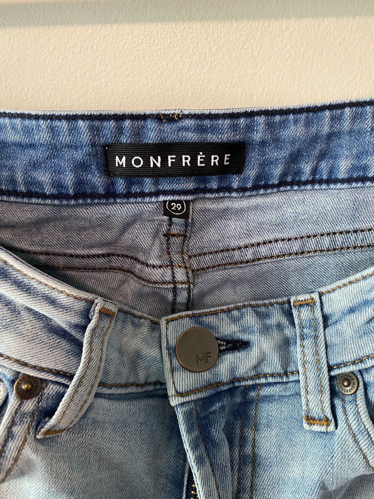 MONFRERE Monfrere Slim Fit Jeans Size US 29 - 3 Thumbnail