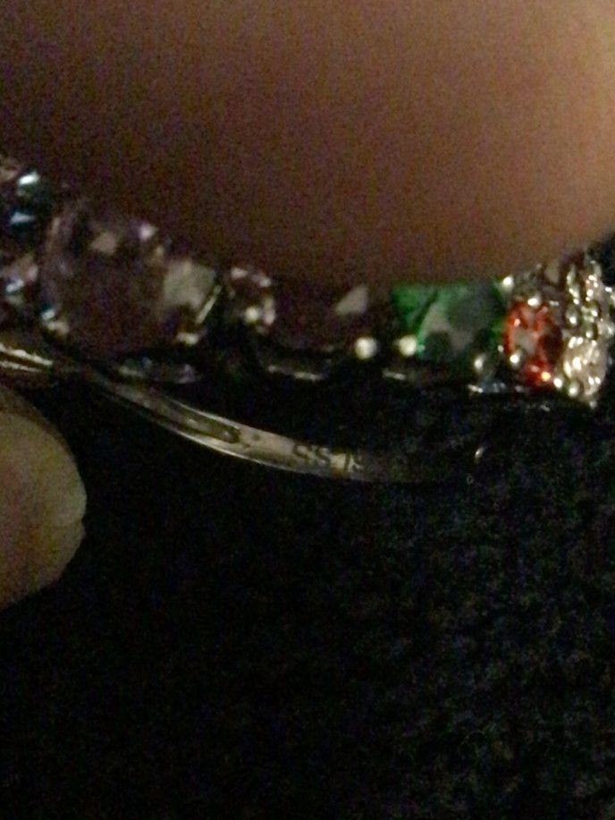 Other ss sterling silver multi color stones women's ring Size ONE SIZE - 6 Thumbnail