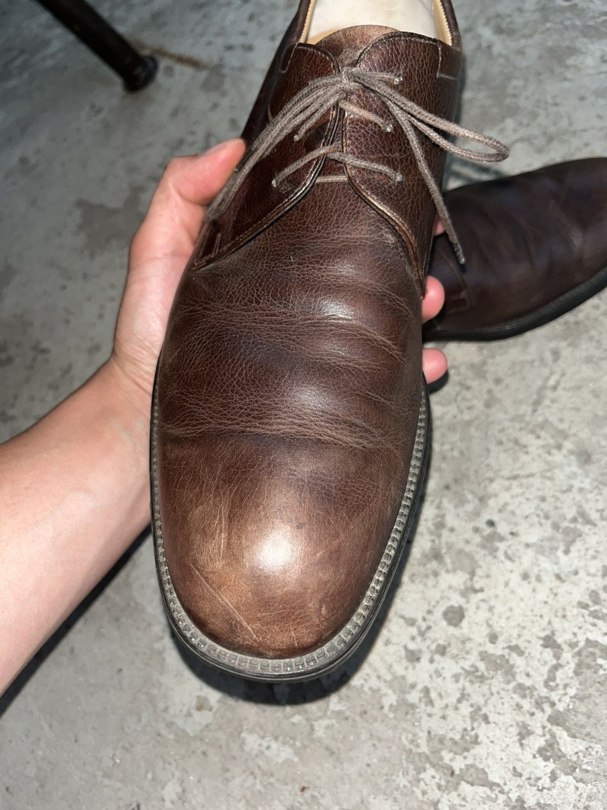Salvatore Ferragamo Salvatore Ferragamo Lace Up Oxfords Leather Dress Shoes Size US 9 / EU 42 - 11 Thumbnail