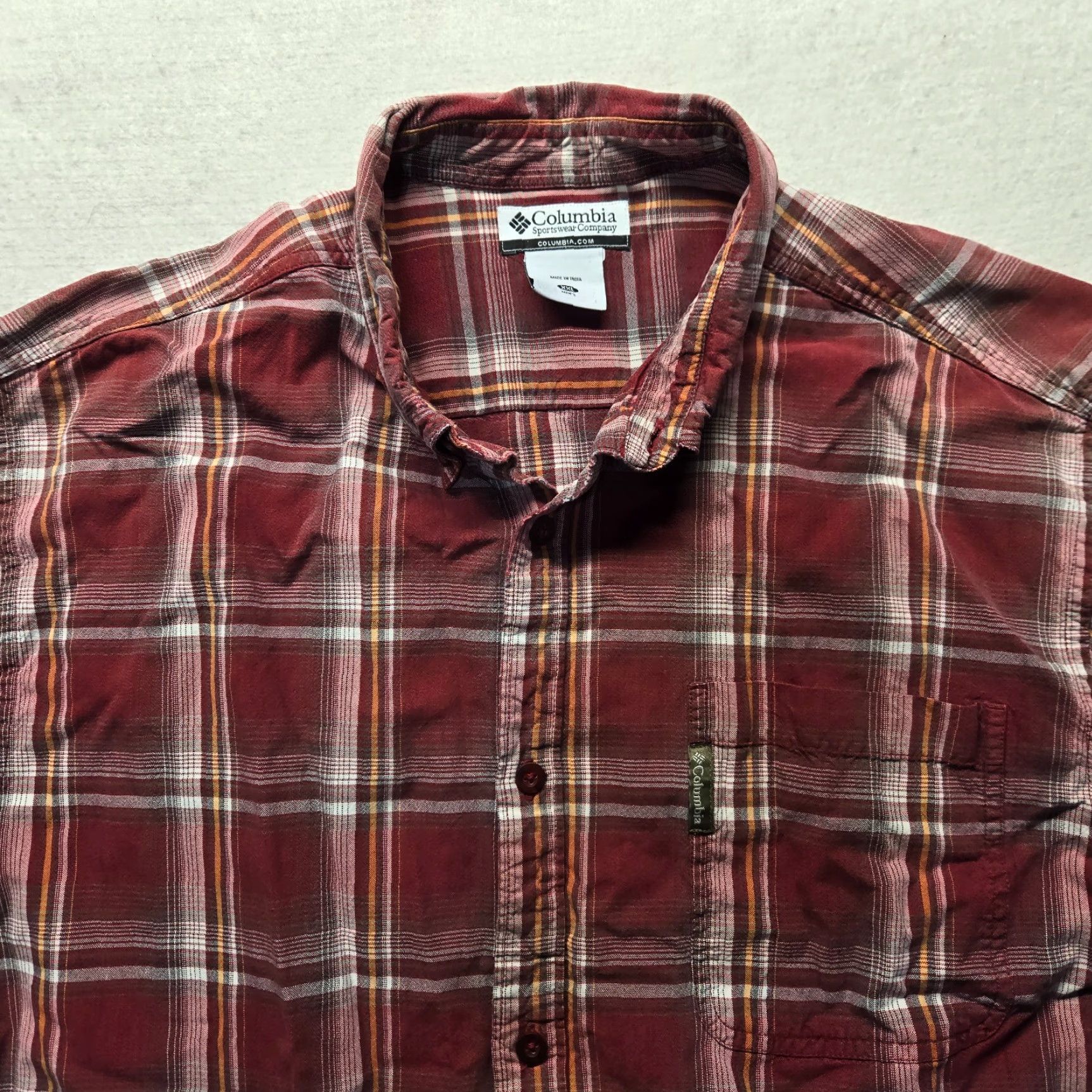 Vintage Columbia Shirt Plaid Long Sleeve Button-Up 2XL Adult Men Red Casual Fashion Shirt Mens Size US XXL / EU 58 / 5 - 2 Thumbnail