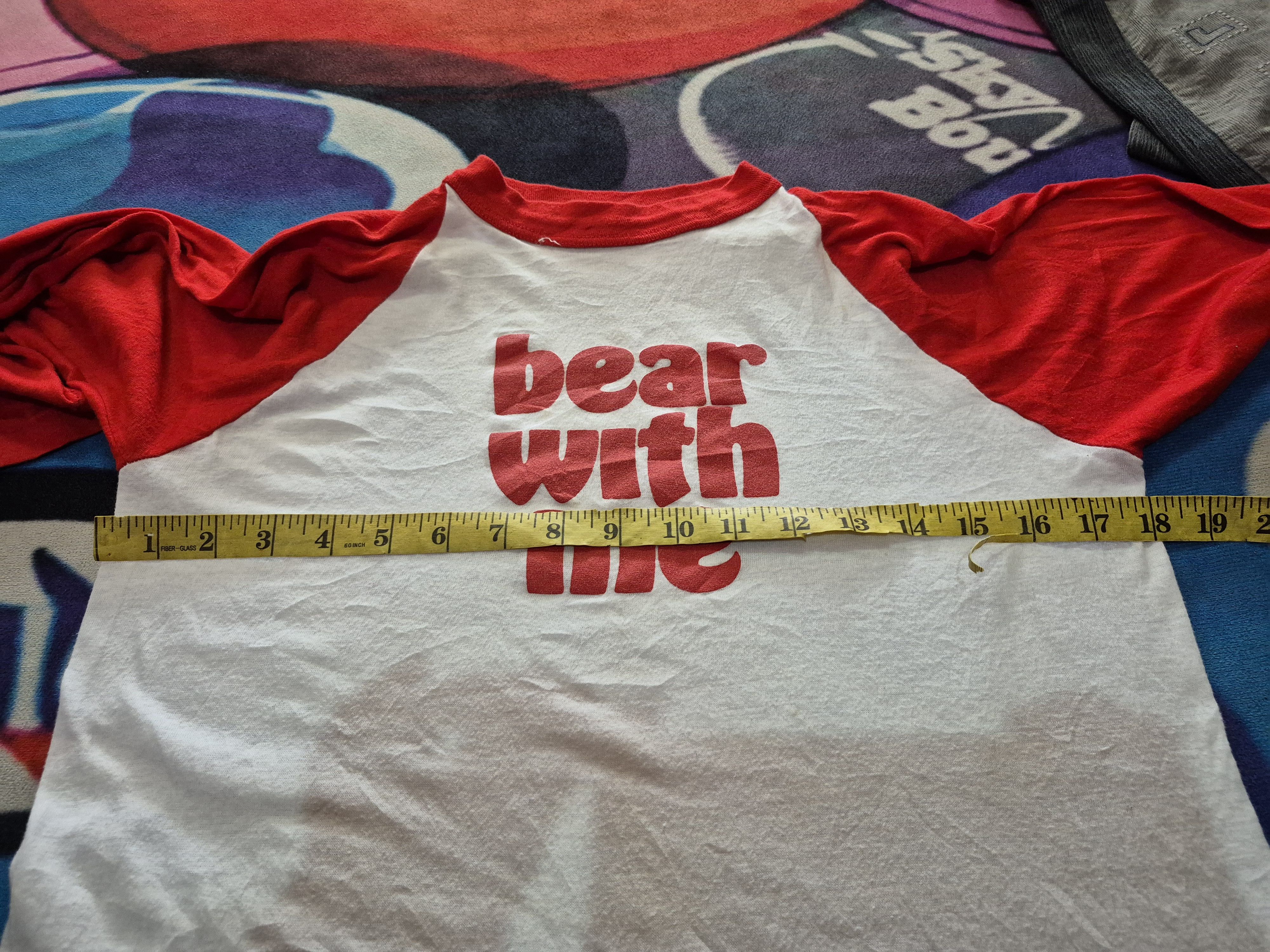 Vintage 🔥 Vintage 80s Bear With Me 3Q Tee Size US M / EU 48-50 / 2 - 11 Thumbnail