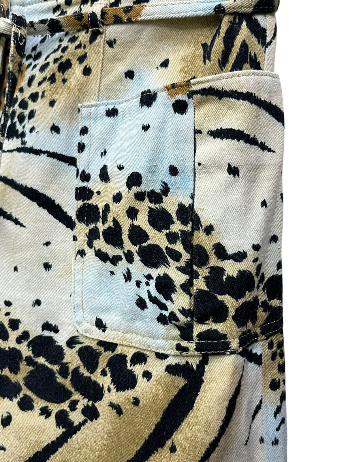 Krizia Archive EVEX by KRIZIA Animal Print Safari Shorts Skort Size 28" / US 6 / IT 42 - 4 Thumbnail