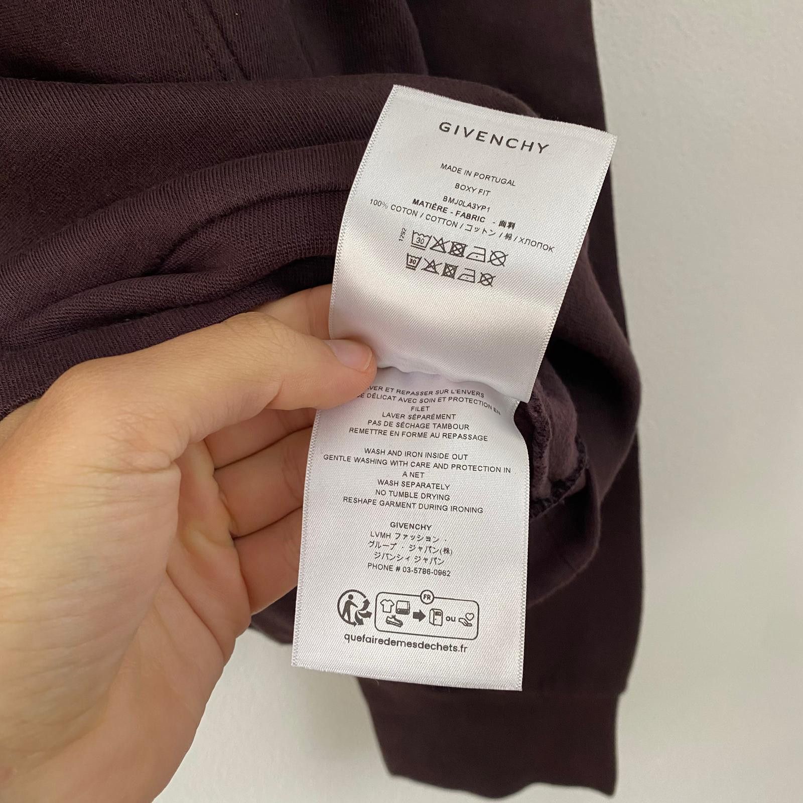Givenchy Burgundy Embossed Signature Logo Oversized Hoodie Size US XXL / EU 58 / 5 - 8 Thumbnail