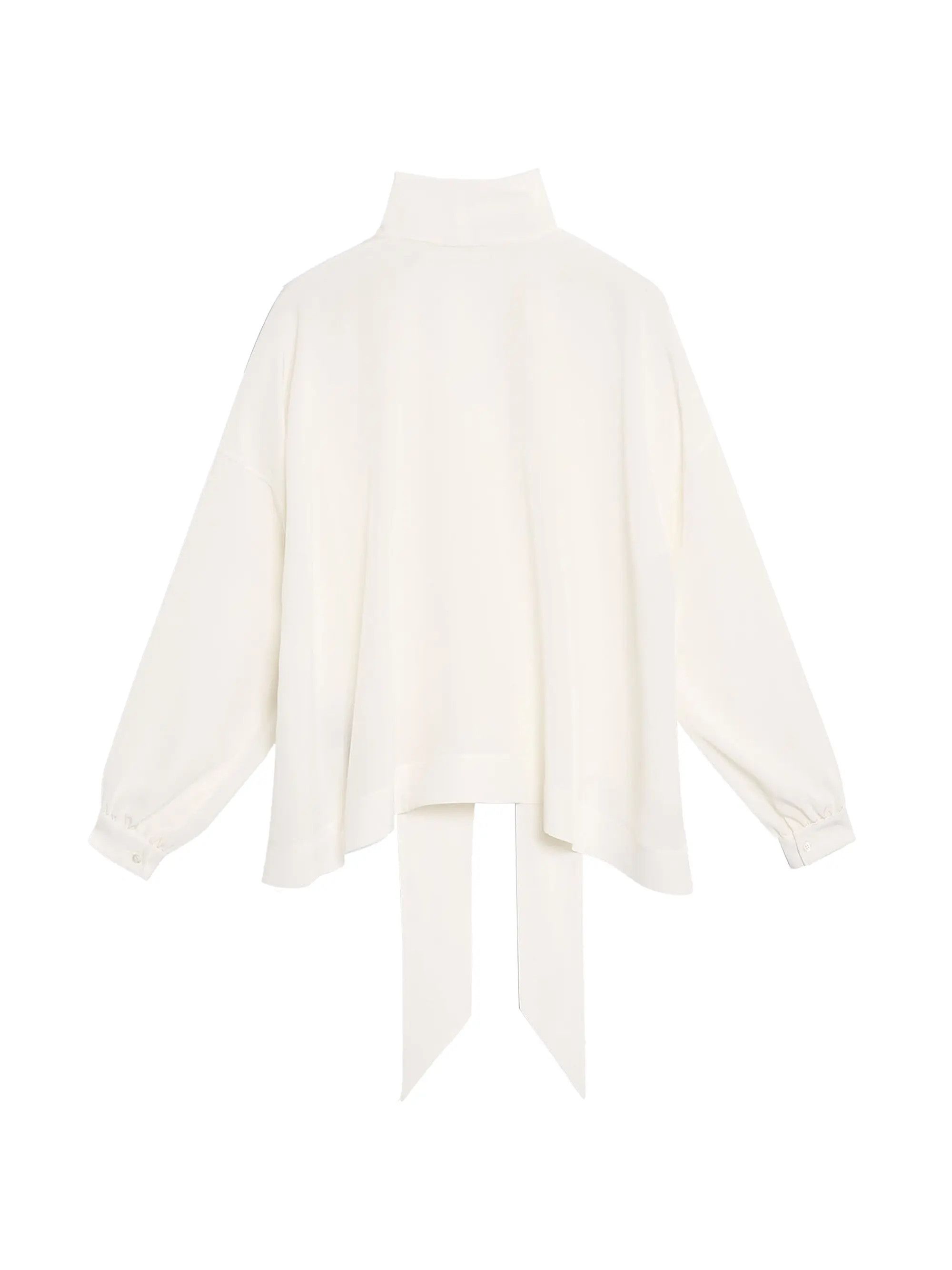 Balenciaga o1srvl11e0825 Fluid Vareuse Blouse in White Size XL / US 12-14 / IT 48-50 - 3 Thumbnail