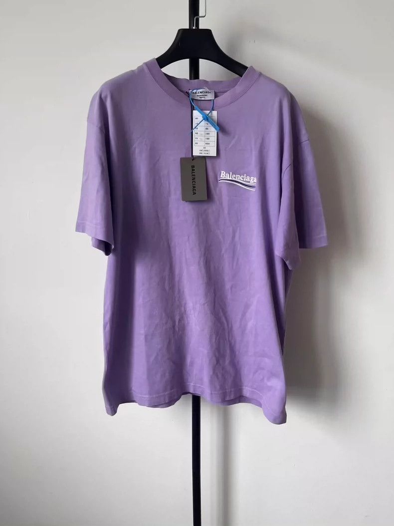 Balenciaga Balenciaga Purple Logo Print Short Sleeve T-shirt - dmc Size US XS / EU 42 / 0 - 1 Thumbnail