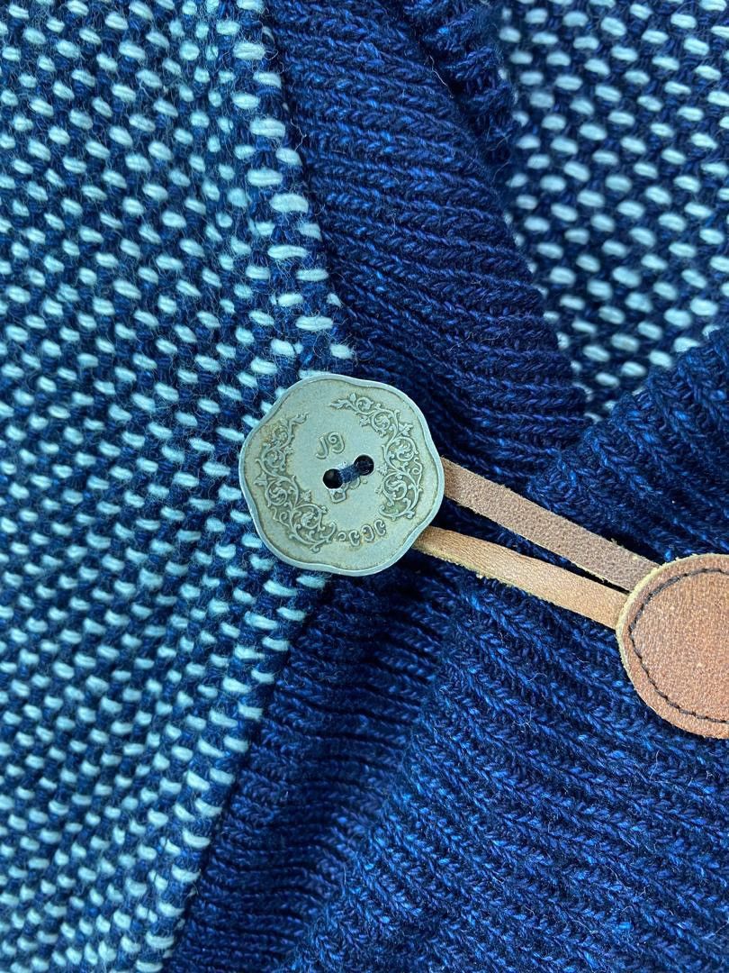 Japanese Brand 90s KRM kyoto japan indigo blue cardigan jacket Size US M / EU 48-50 / 2 - 3 Thumbnail