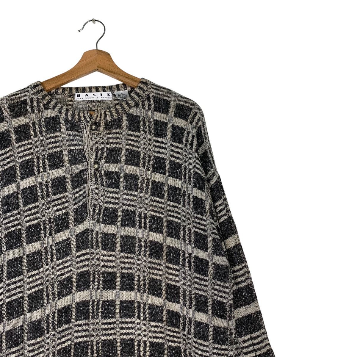 Vintage BASIX Fenn Wright & Manson Half Button Knit Sweater 1195-C54 Size US S / EU 44-46 / 1 - 5 Thumbnail