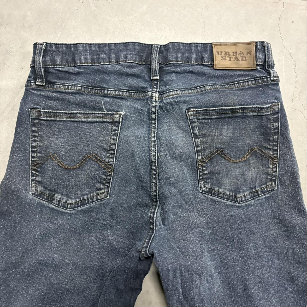 Japanese Brand × Vintage Vintage Y2K/2000s Straight Fit Streetwear Dark Blue Wash Denim Jeans! Size US 30 / EU 46 - 5 Thumbnail