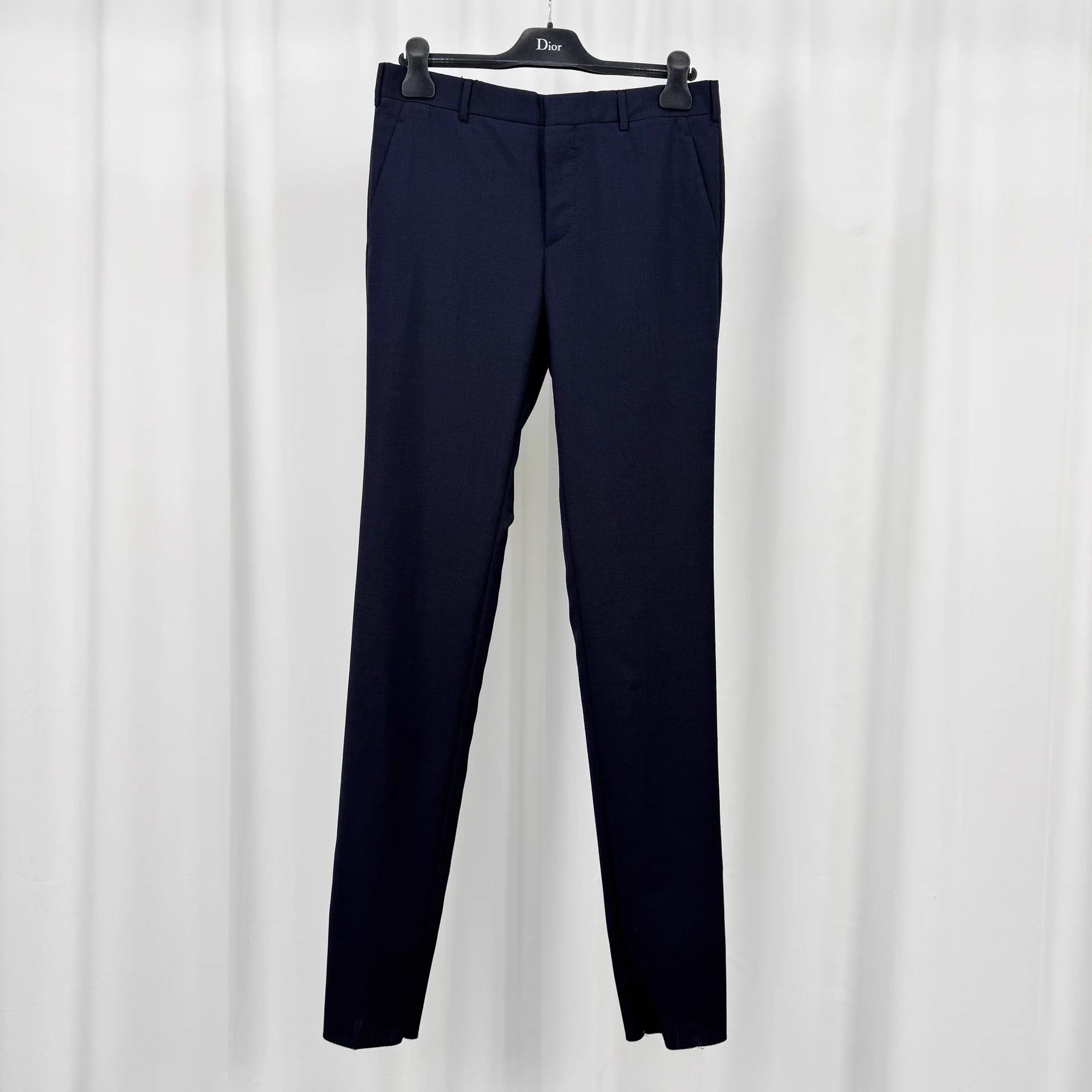 Prada Prada navy blue tailored trousers 46 new unhemmed Size US 30 / EU 46 - 1 Thumbnail