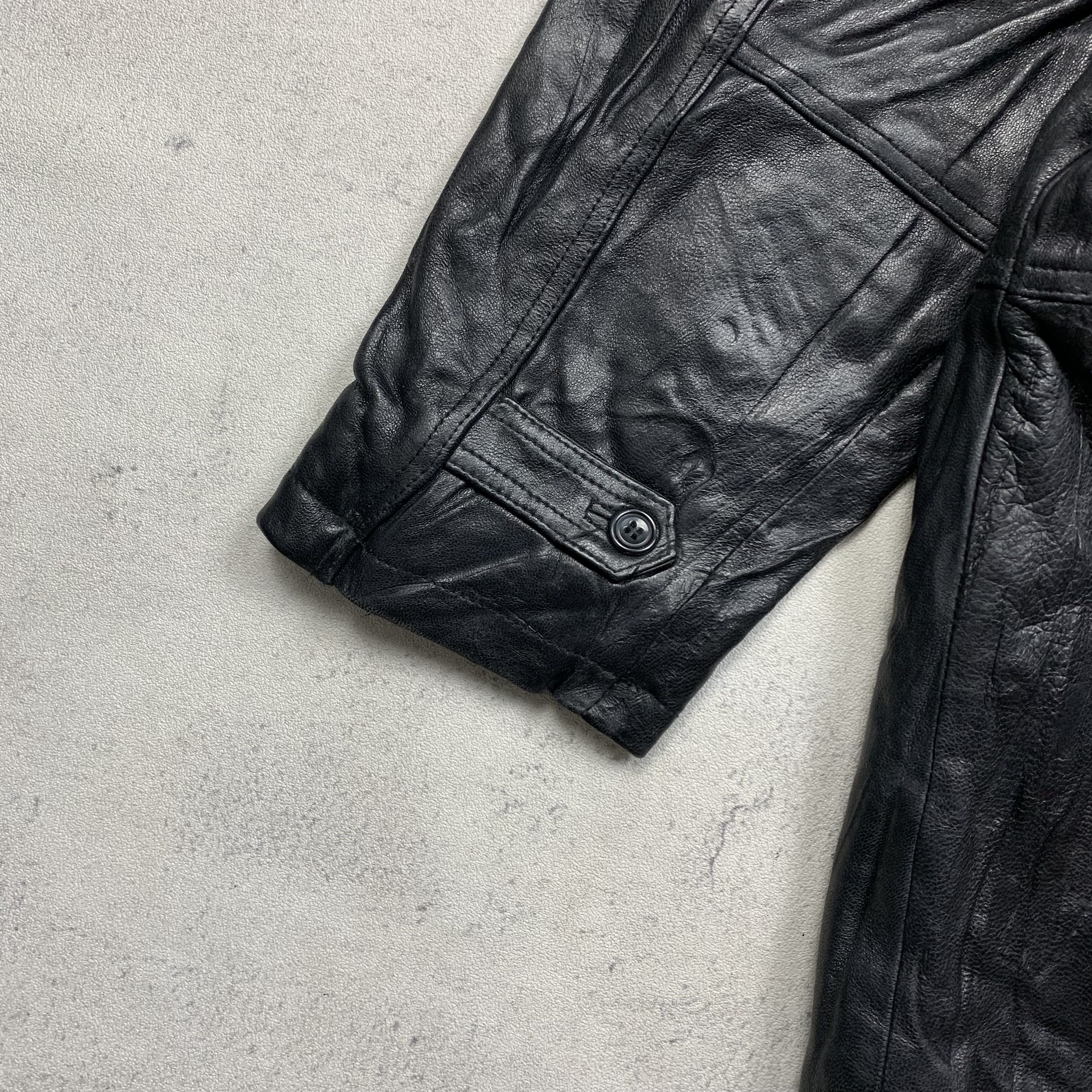 Genuine Leather Vintage Genuine Real Leather Coat Jacket High Quality Rock Size US M / EU 48-50 / 2 - 5 Thumbnail