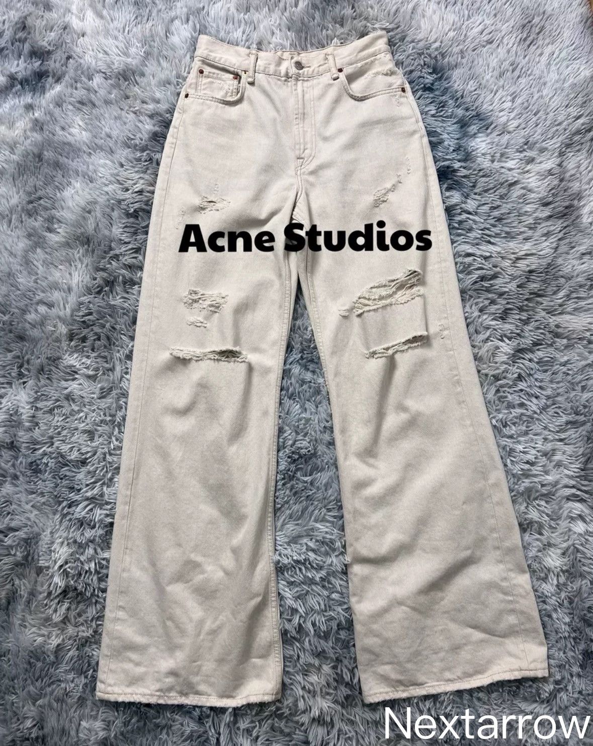 Acne Studios Acne studios Ripped white jeans 2412-Nextarrow Size US 28 / EU 44 - 1 Thumbnail