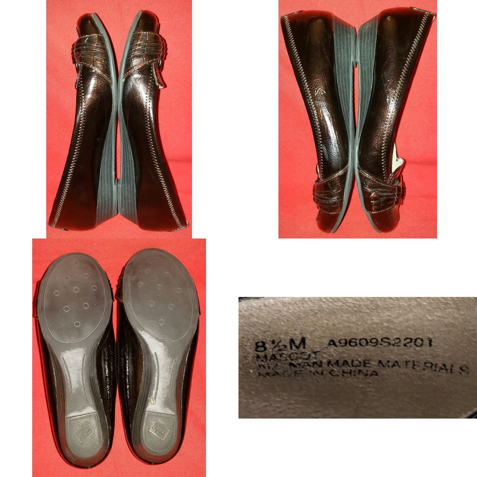 Vintage LifeStride Mascot Flats Women's 8.5M Brown Alligator Metal Accent Dress Size M / US 6-8 / IT 42-44 - 8 Thumbnail