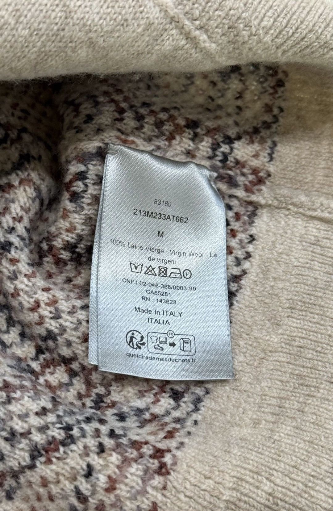 Dior Christian Dior M V Neck Button Up Cardigan Wool Monogram Size US M / EU 48-50 / 2 - 4 Thumbnail