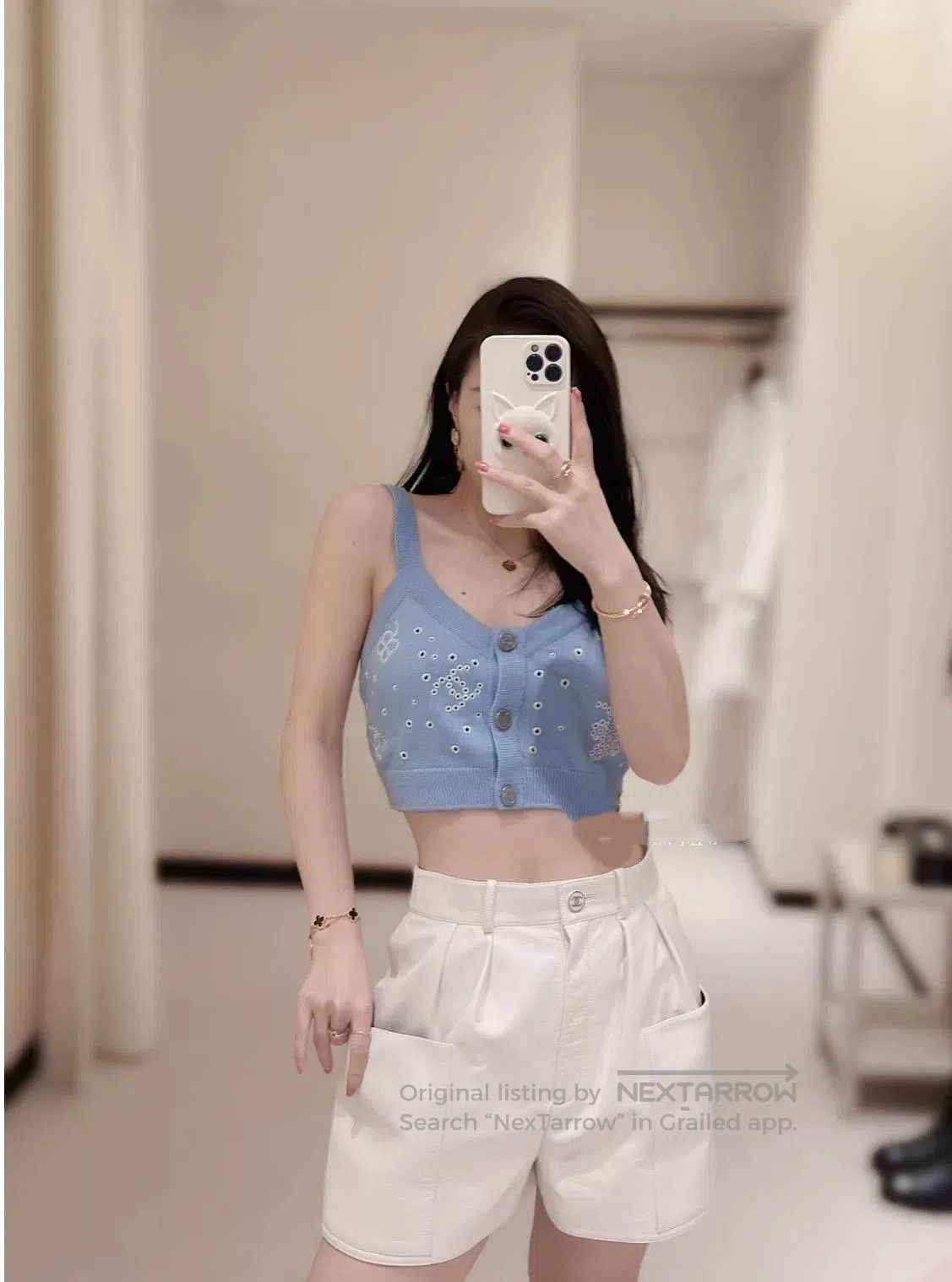 Chanel Chanel 23P Blue Knit Vest. Size XXS / US 00 / IT 34 - 1 Thumbnail