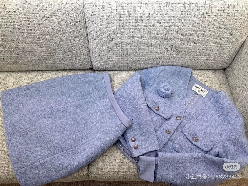 Chanel Chanel 24A handicraft workshop Zhou Xun's same taro purple Size 25" / US 0 / IT 36 - 7 Thumbnail