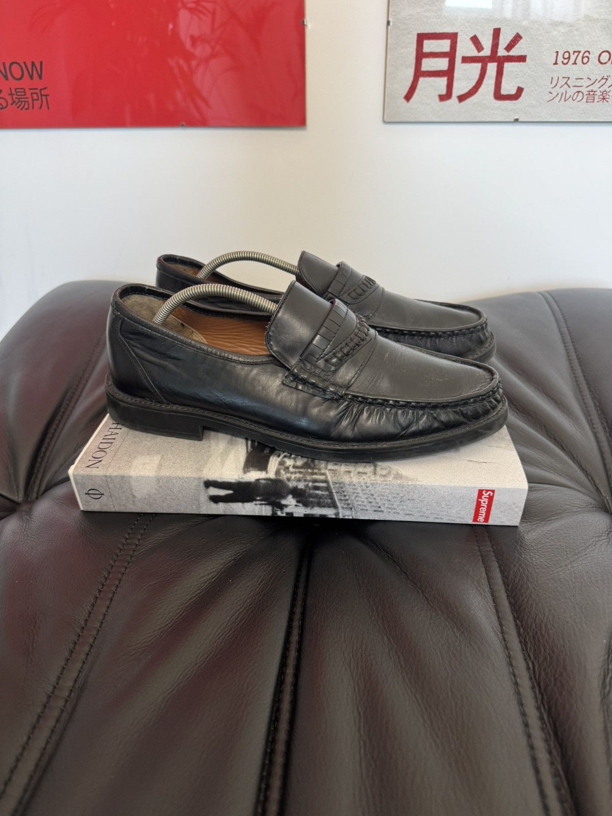Vintage Black High Quality Leather Loafers Vintage Y2k Italy Hype Size US 9 / EU 42 - 3 Thumbnail