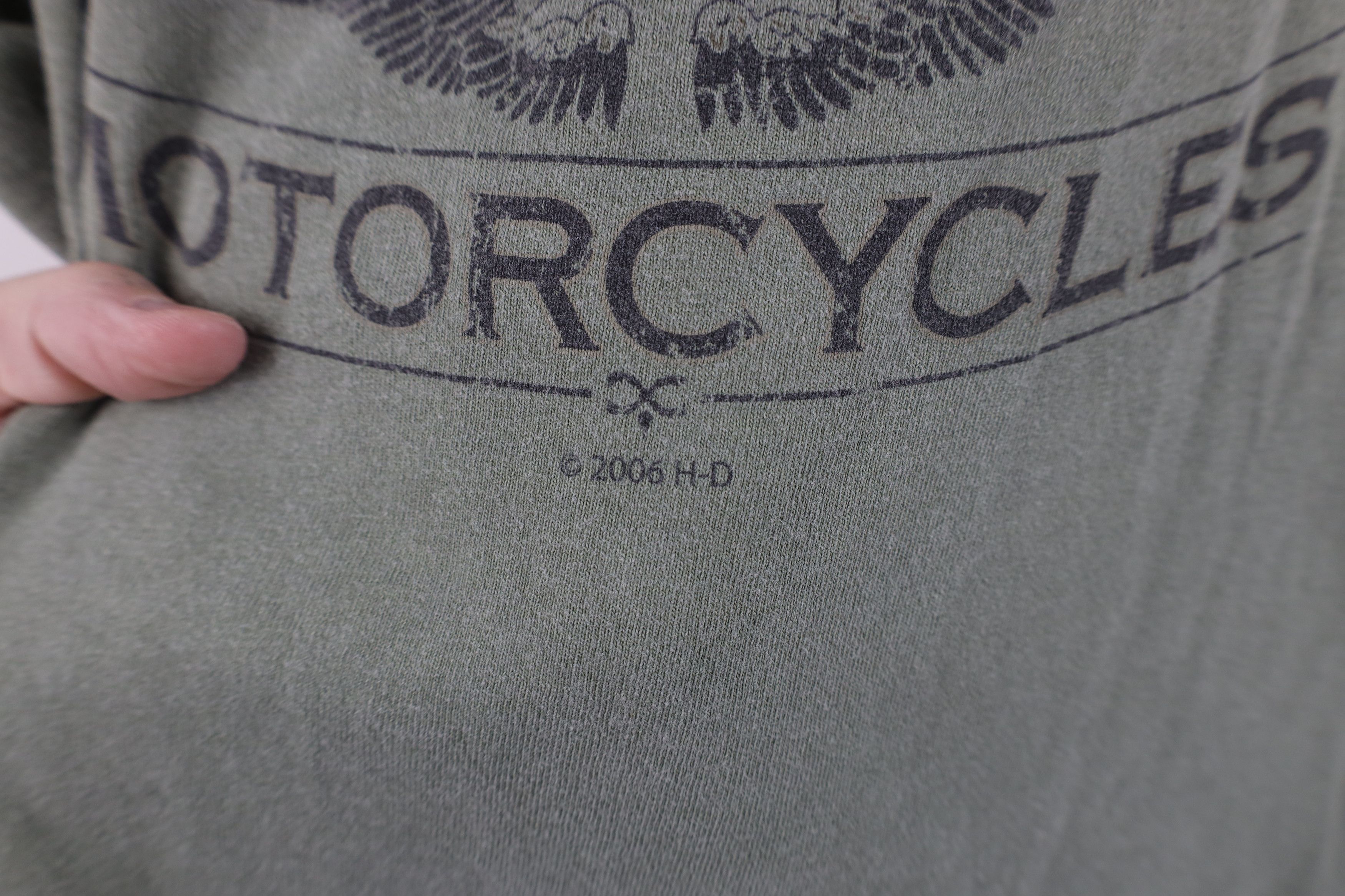 Harley Davidson Vintage Y2K Harley Davidson Fire T-Shirt Green Cotton USA Size US XL / EU 56 / 4 - 5 Thumbnail